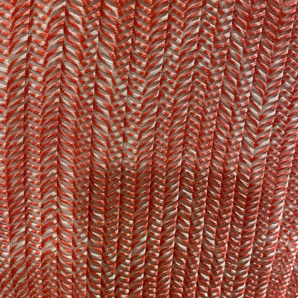 Jordan Taylor Coral & White herringbone Cover-up M - Picture 2 of 7
